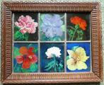 bloemen op glas in lood, Antiek en Kunst, Ophalen of Verzenden