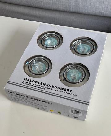 Halogeen inbouwset 4x spots beschikbaar voor biedingen