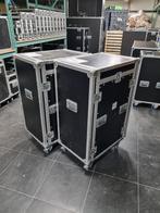 Taperack custom made 20HE verticaal 13HE horizontaal 19inch, Muziek en Instrumenten, Behuizingen en Koffers, Flightcase, Gebruikt