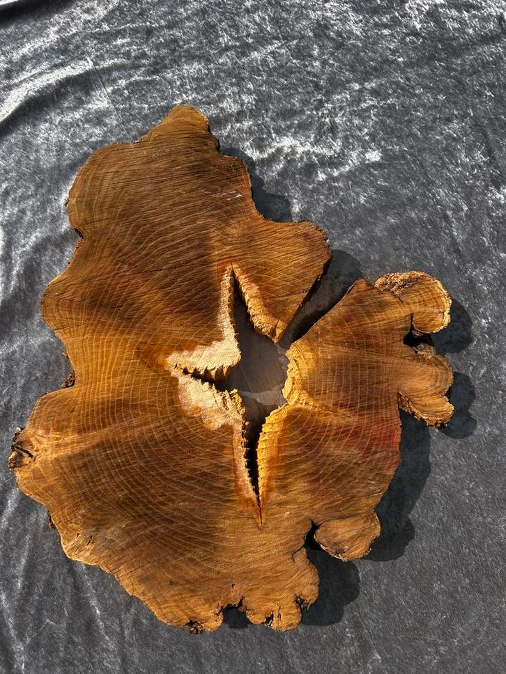Epoxy schijf 66 cm ! Boomstam blad, Huis en Inrichting, Tafels | Sidetables, Nieuw, 50 tot 100 cm, Rond, Ophalen of Verzenden