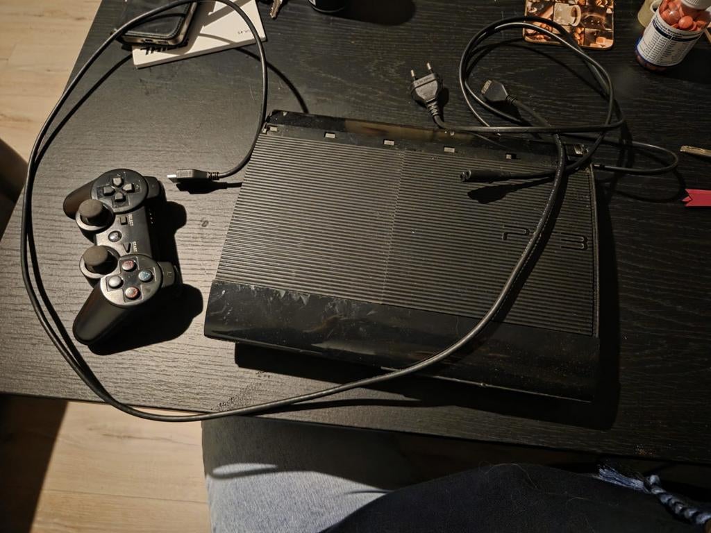 Playstation 3 (PS3) met controller, Spelcomputers en Games, Spelcomputers | Sony PlayStation 3, Ophalen, Gebruikt, Phat, 60 GB