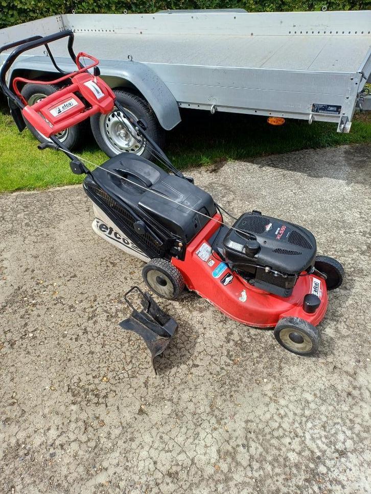 Efco 44cm Aluminium incl Aandrijving & Mulchkit!, Tuin en Terras, Grasmaaiers, Gebruikt, Benzine-grasmaaier, 40 t/m 49 cm, Cirkelmaaier