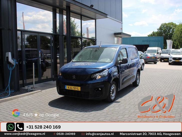 Peugeot Partner 1.5 BlueHDI Premium airco navi cruise automa, Auto diversen, Schadeauto's, Peugeot, Automaat, Diesel, Overige carrosserieën