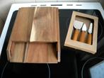 PLATEAU HOUT VOOR HAPJES, NIEUW, SET KAASMESJES NIEUW, Huis en Inrichting, Ophalen of Verzenden, Nieuw