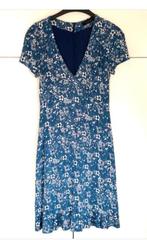 TWINSET blauw dessin jurk v hals nieuwstaat 34/36 chcs, Twinset, Blauw, Ophalen of Verzenden, Zo goed als nieuw