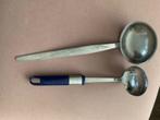 Vintage jaren 60 pollepel en sauslepel Inox, Antiek en Kunst, Antiek | Bestek, Ophalen of Verzenden