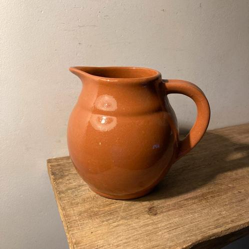 Vintage Aardewerken Kan - Baksteen Rood, Antiek en Kunst, Curiosa en Brocante, Ophalen of Verzenden