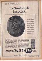 Retro reclame 1941 Teo Elst oorlogstijd de stoomketel, Ophalen of Verzenden
