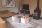 Leuke salontafel 3 losse poefs nubuck / stof, Ophalen, Zo goed als nieuw