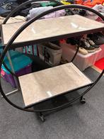 Vintage Westwing Dranken Trolley - Goud/Zwart, Gebruikt, Minder dan 50 cm, Ophalen of Verzenden, Overige vormen