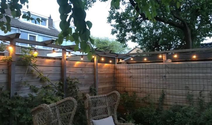 Prikkabel sfeer verlichting 25 meter - 24 lampjes, Tuin en Terras, Buitenverlichting, Zo goed als nieuw, Overige typen, Overige materialen