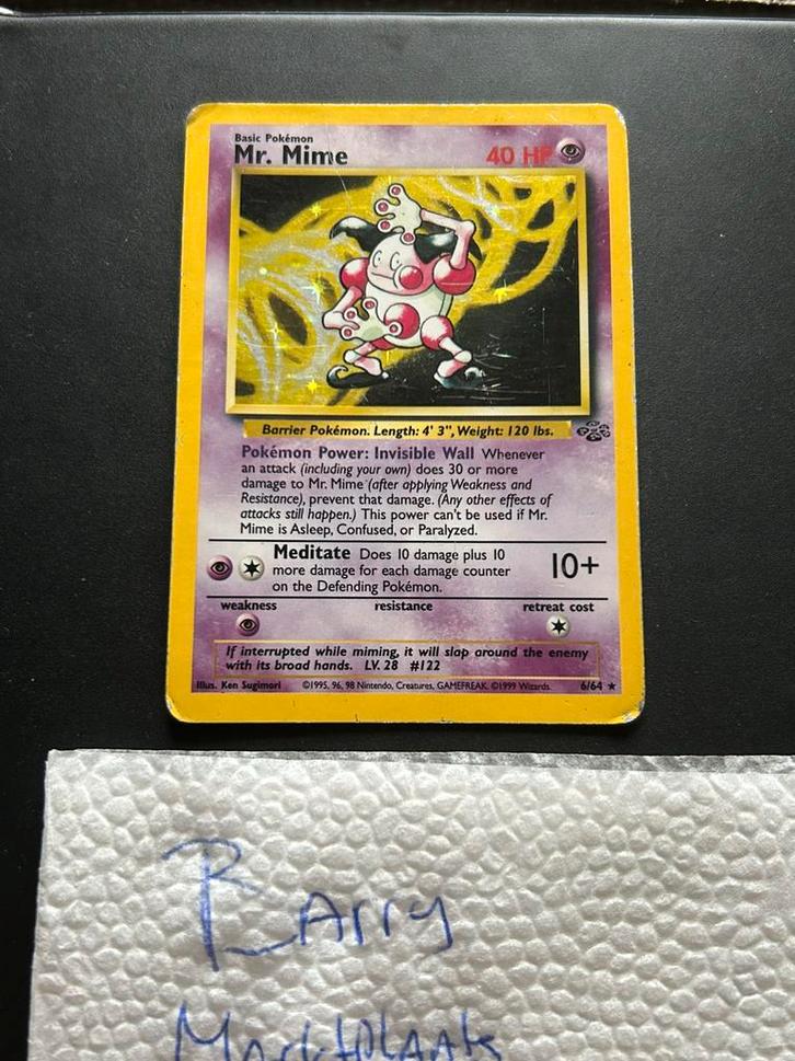 Mr. Mime Jungle 6 Holo - LP, Hobby en Vrije tijd, Verzamelkaartspellen | Pokémon, Zo goed als nieuw, Ophalen