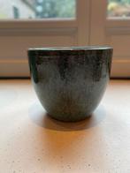 Luxe, glazed keramieken bloempot (binnen/buiten), Tuin en Terras, Bloempotten, Ophalen, Rond, Zo goed als nieuw, Minder dan 40 cm