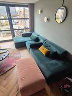 Hoekbank loungebank groen 4x6 sofa, Huis en Inrichting, Ophalen, Stof