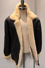 Heren lammy coat pilotenjas - maat M - lamsleer en lamsvacht, Ophalen of Verzenden, Gedragen, Maat 48/50 (M), Bruin