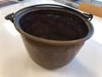 Oude koperen pot met handvat, Ophalen of Verzenden, Koper