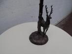 Lamp schemerlamp vintage met hert metaal jaren 20, Ophalen of Verzenden, Gebruikt