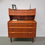 Vintage Deens design Ladenkast Kaptafel Secretaire Bureau, Huis en Inrichting, Kasten | Ladekasten, 5 laden of meer, 100 tot 150 cm