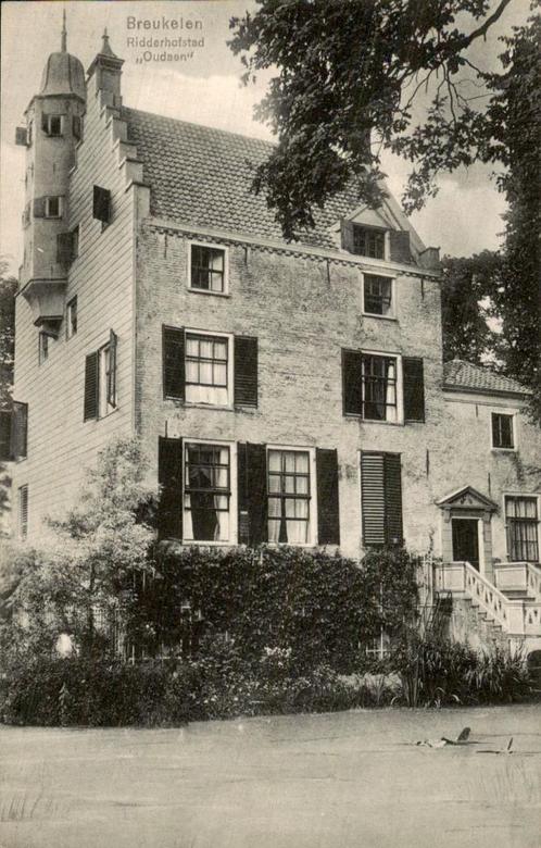 Ridderhofstad Oudaen in Breukelen, Verzamelen, Ansichtkaarten | Nederland, Ongelopen, Utrecht, 1940 tot 1960, Ophalen of Verzenden