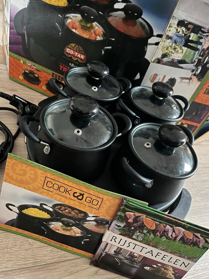 Cook en Go Mini Pannetjes met Warmhouder, Huis en Inrichting, Keuken | Potten en Pannen, Zo goed als nieuw, Overige materialen
