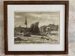 Ets  ,  Voorstraat  . Katwijk   aan   Zee  .   ca     1930, Antiek en Kunst, Ophalen of Verzenden