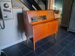 Zweeds vintage radiomeubel uit 1955 met werkende radio., Ophalen of Verzenden, Gebruikt, Radio