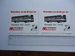 sticker oud Heemskerk Beentjes De Bruyn bus autobus reizen, Verzenden, Zo goed als nieuw, Bedrijf of Vereniging