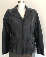 QUEENS leren damesjasje maat 38 donkblauw (Trapper Queens), Maat 38/40 (M), QUEENS, Zo goed als nieuw, Jasje