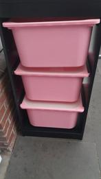 Trofast kast met bakken en deksels, Kinderen en Baby's, Kinderkamer | Commodes en Kasten, Ophalen, Zo goed als nieuw, Minder dan 50 cm
