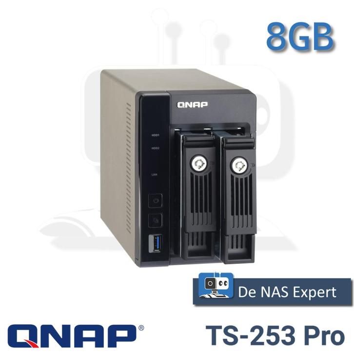 NAS QNAP TS-253 Pro 8GB refurbished, Computers en Software, NAS, Zo goed als nieuw, Ophalen of Verzenden