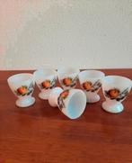 Retro set van 6 Arcopal fruit de france eierdopjes, Huis en Inrichting, Keuken | Servies, Ophalen of Verzenden, Zo goed als nieuw