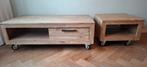 Salontafel en hoektafel / bijzettafel in goede staat, Ophalen, 100 tot 150 cm, 50 tot 100 cm, Zo goed als nieuw
