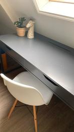 Gebruikt Bureau anthraciet met Metalen Onderstel, Huis en Inrichting, Ophalen, Gebruikt, Bureau