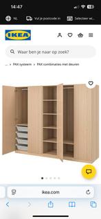 Pax kast eiken 5 deurs, Huis en Inrichting, Kasten | Kledingkasten, Ophalen, Zo goed als nieuw, 50 tot 75 cm, 200 cm of meer