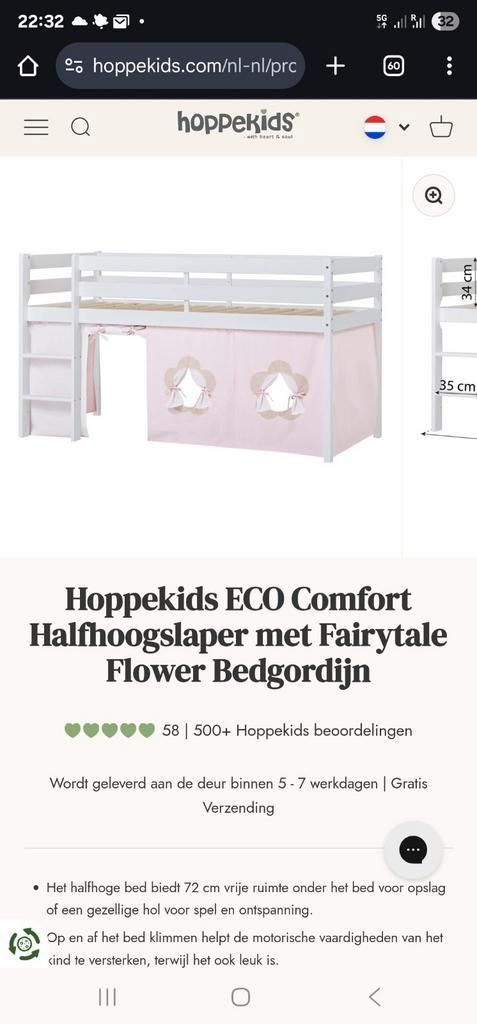 Hoogslaper bed wit kind, Kinderen en Baby's, Kinderkamer | Stapelbedden en Hoogslapers, Zo goed als nieuw, Hoogslaper, Ophalen