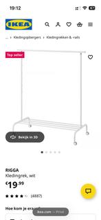 Kledingrek Rigga zwart ikea, Ophalen, Zo goed als nieuw