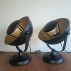Set van 2 Design Tafellampen Goud Zwart, Ophalen of Verzenden, Nieuw, Minder dan 50 cm