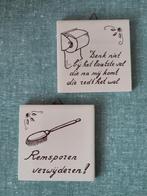 Wandtegel WC Tegel Spreuk - Set van 2, Ophalen of Verzenden