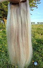 Weft, weave, hairextensions, Russian human hair 50 cm 150 gr, Ophalen of Verzenden, Zo goed als nieuw, Pruik of Haarverlenging