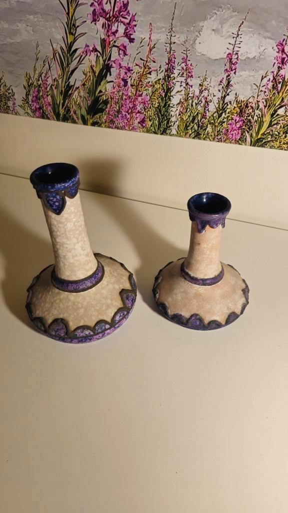 Vintage Duitse Vaasjes - Set van 2, Huis en Inrichting, Woonaccessoires | Vazen, Ophalen of Verzenden