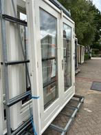 Hardhouten dubbele deuren, Ophalen, Gebruikt, Deurkozijn, 150 tot 225 cm