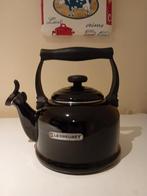 Le Creuset Zwarte fluitketel - 2.1L, Ophalen of Verzenden, Gebruikt