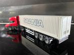 Tekno Scania 4 serie torpedo mt 40ft cont op chassis in doos, Ophalen of Verzenden, Zo goed als nieuw, Bus of Vrachtwagen, Tekno