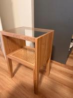 Twee Zara Home nachtkastje licht eiken met rotan – nieuw, Ophalen, Minder dan 45 cm, Nieuw, Minder dan 55 cm