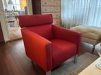 Rode Leolux fauteuil, Huis en Inrichting, Ophalen, Gebruikt, 75 tot 100 cm, Stof