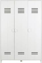 Lockerkast 3-deurs Wit - 123x40x186cm., Ophalen, Gebruikt, Vtwonen, white wash, locker 3 deuren. massief grenen