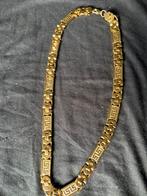 Gold plated roestvrijstaal konings ketting, Sieraden, Tassen en Uiterlijk, Kettingen, Ophalen of Verzenden, Nieuw, Goud, Overige materialen