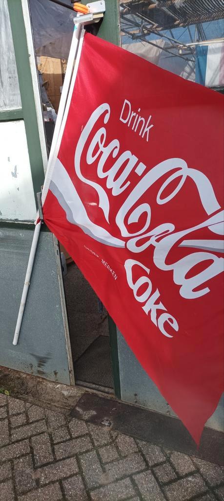 vlag Coca Cola inclusief mast, Diversen, Vlaggen en Wimpels, Gebruikt, Ophalen