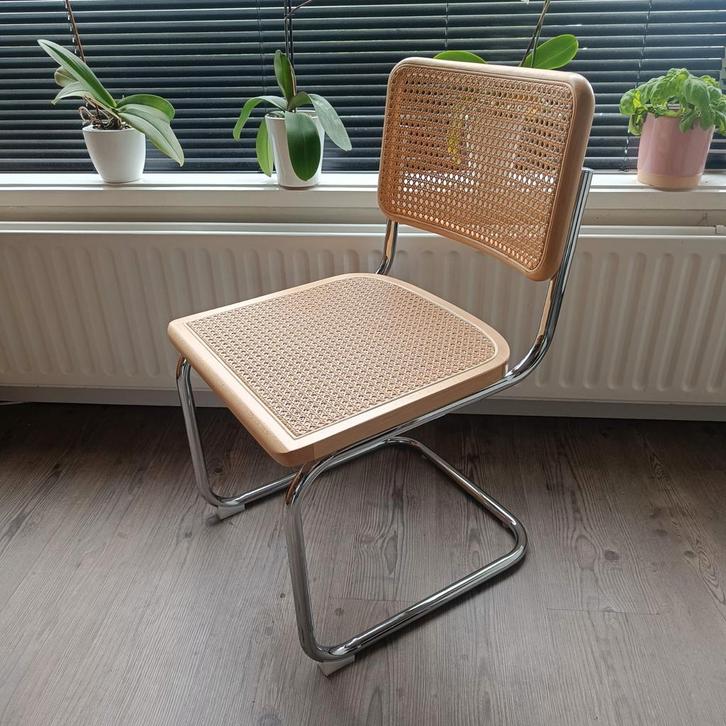 8x Cesca Breuer Thonet stijl Bauhaus webbing buisframe stoel, Huis en Inrichting, Stoelen, Nieuw, Vijf, Zes of meer stoelen, Hout