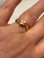 Dames ring 18 k  diamant, Ophalen of Verzenden, Dame, Goud, Goud